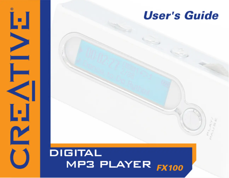 Image de la première page du manuel de l'appareil DMP FX100