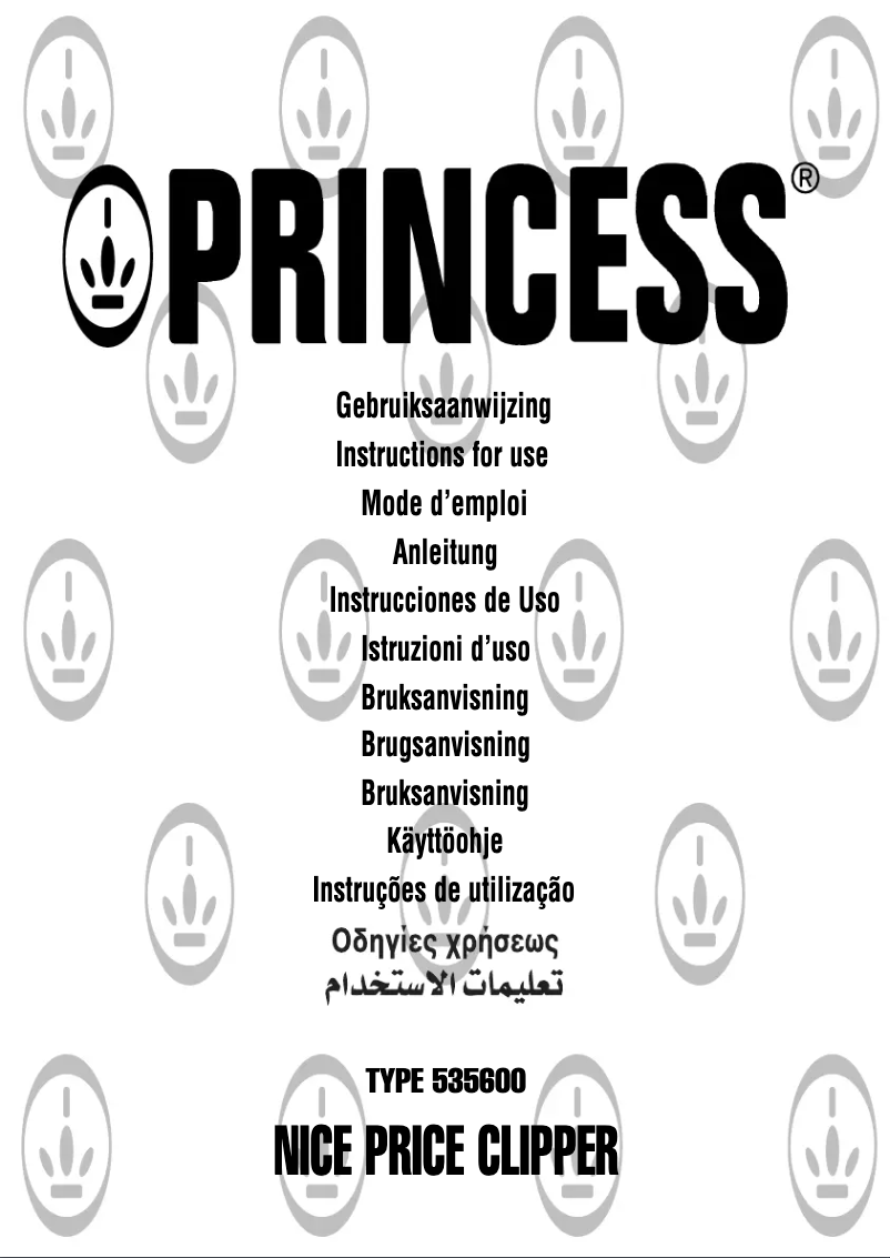 Page 1 of the manual User Manual Princess Nice Price 535600