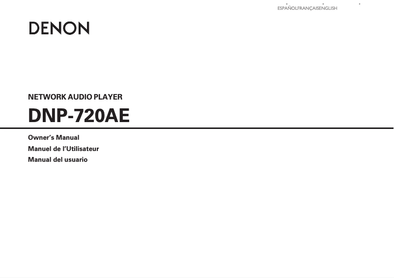 Page 1 de la notice Manuel utilisateur Denon DNP-720AE