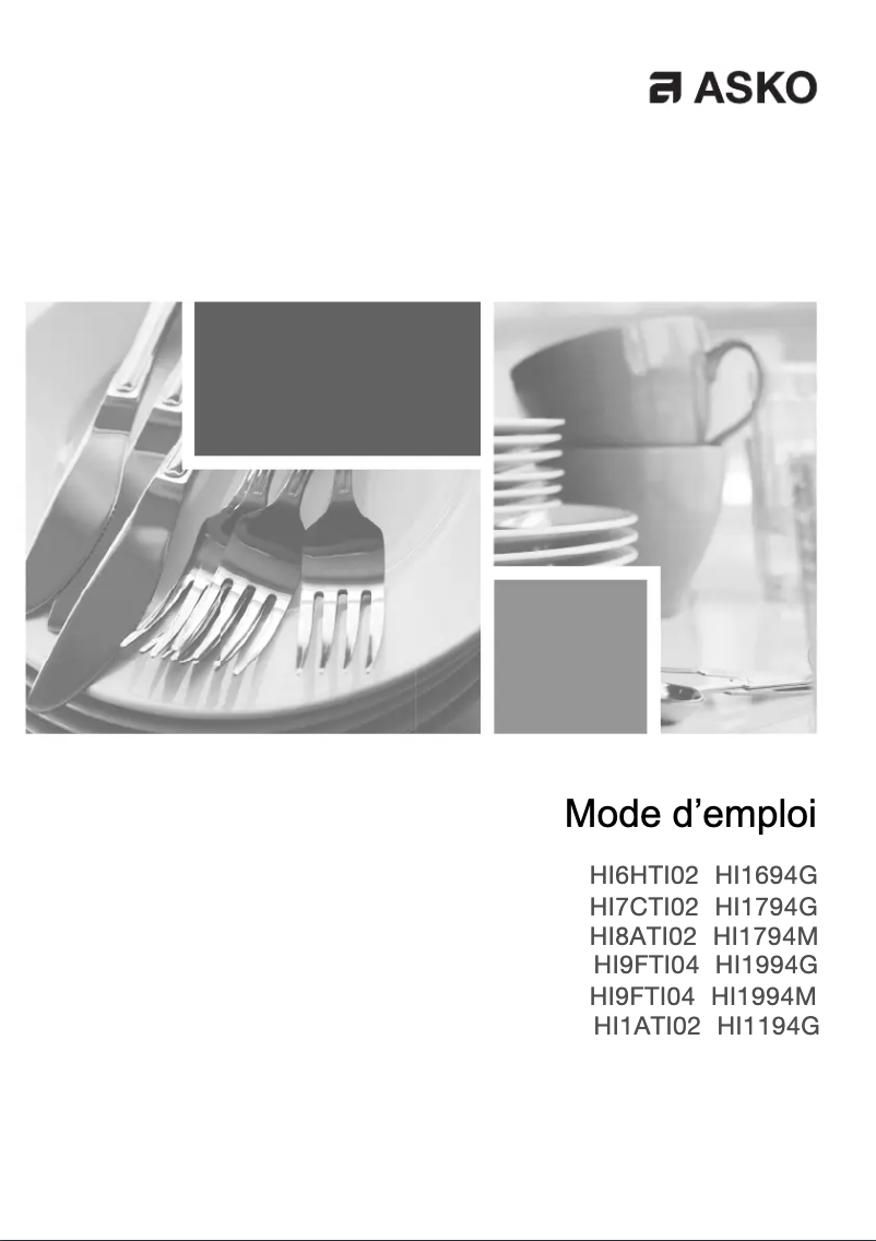 Page n°1 - Manuel utilisateur Asko HI 1994 M
