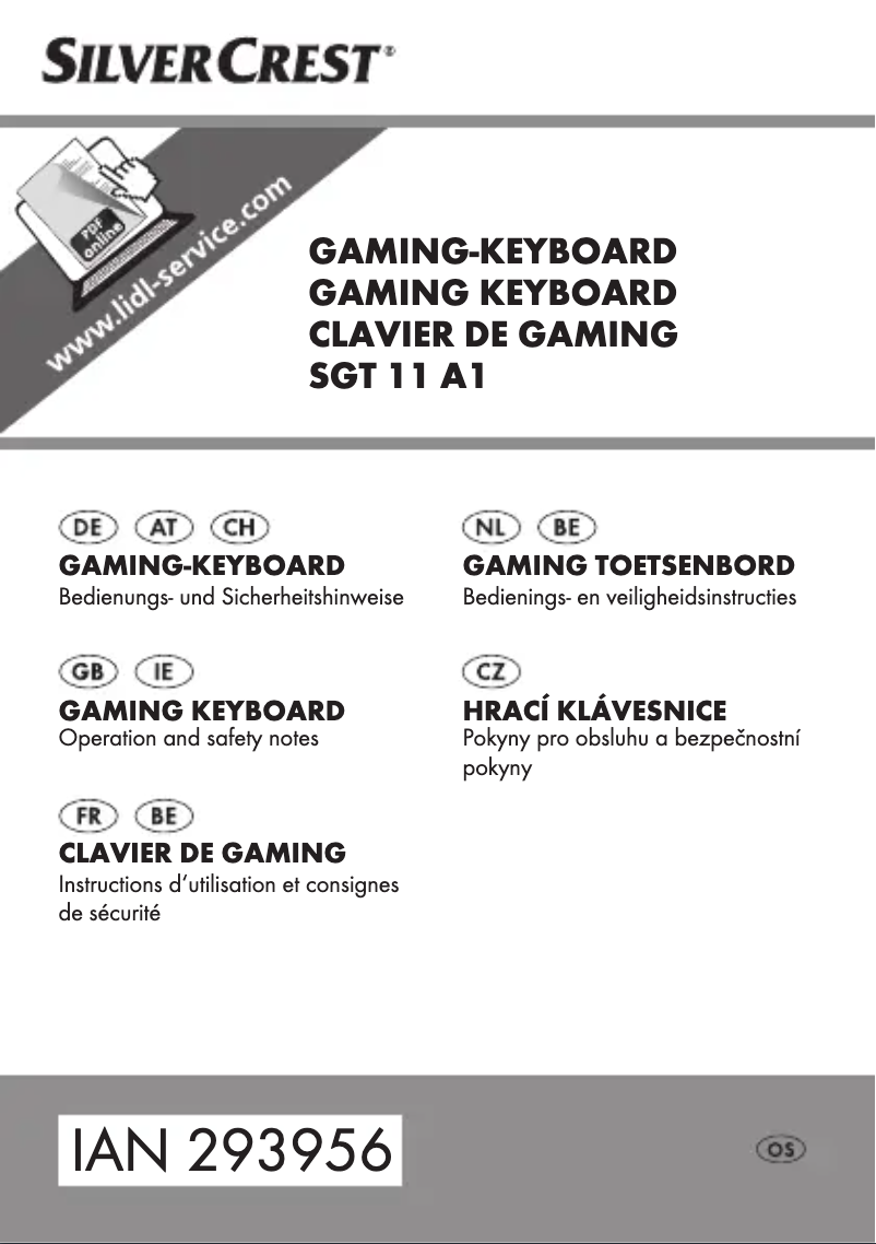 Page n°1 - Manuel utilisateur SilverCrest SGT 11 A1