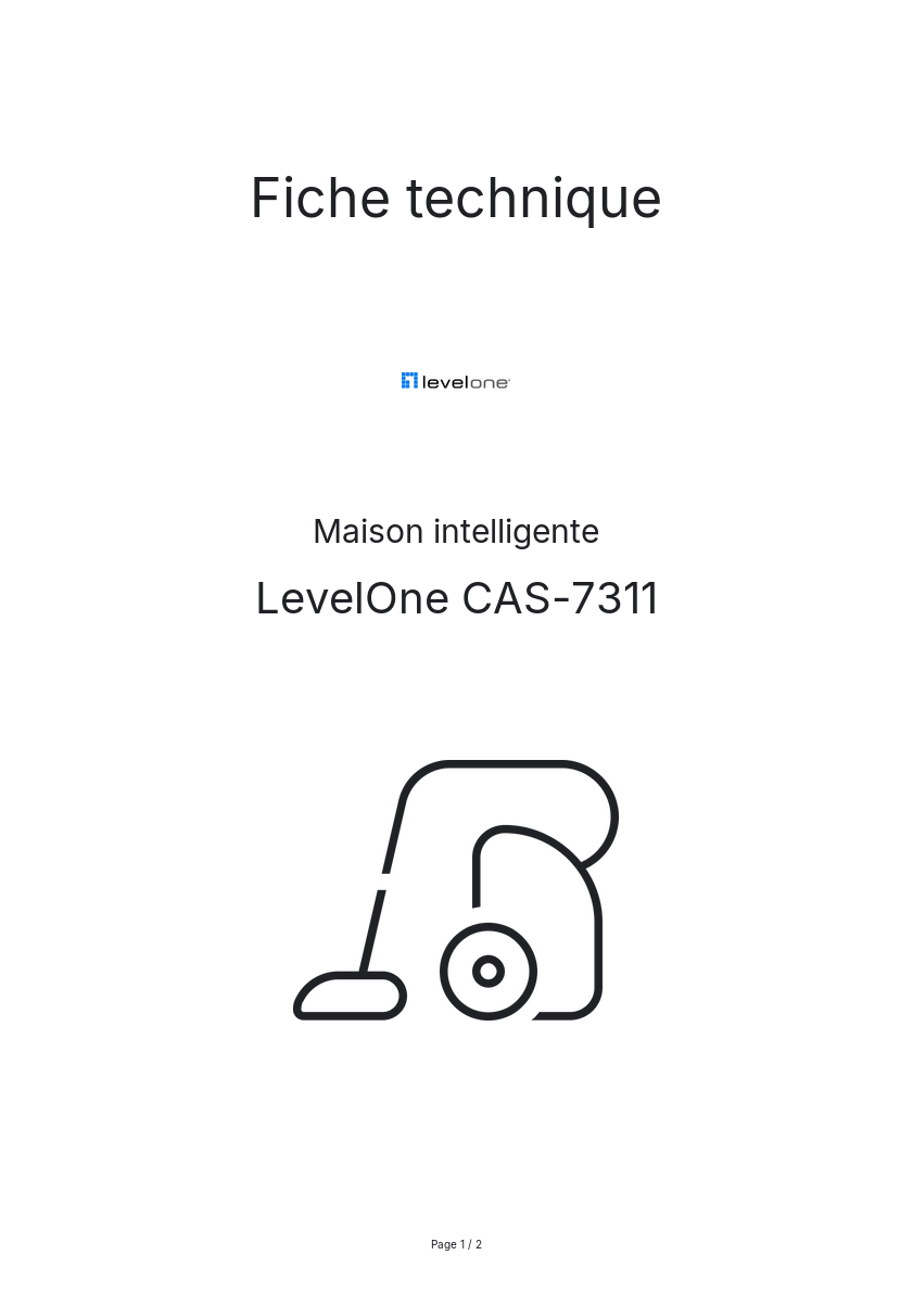 Page n°1 - Fiche technique LevelOne CAS-7311