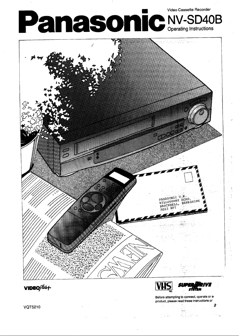 Image de la première page du manuel de l'appareil NV-SD40B