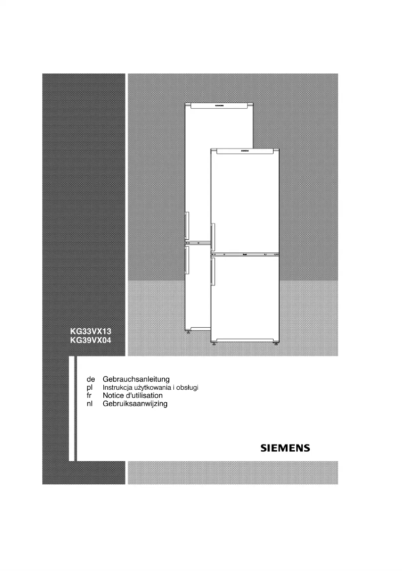 Image de la première page du manuel de l'appareil KG33VX13