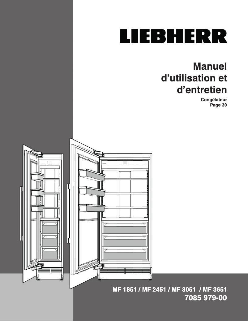 Page 1 de la notice Manuel utilisateur Liebherr MF-3051
