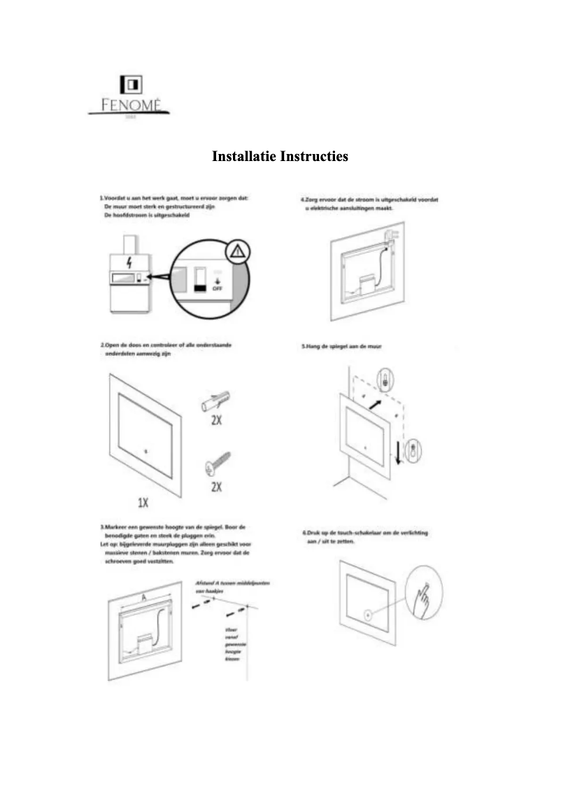 Page n°1 - Manuel utilisateur Fenomé Delafon