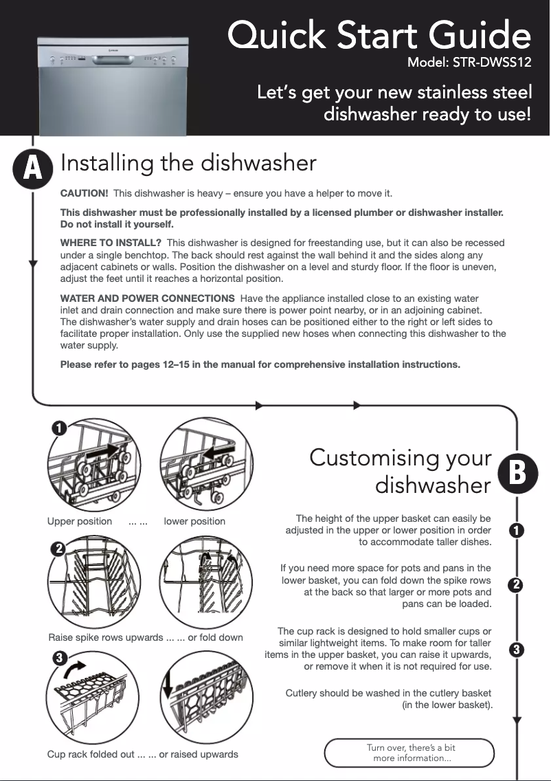 Image de la première page du manuel de l'appareil STR-DWSS14