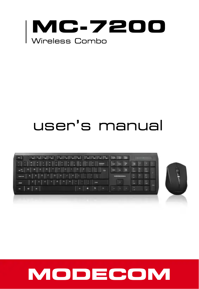 Image de la première page du manuel de l'appareil MC-7200