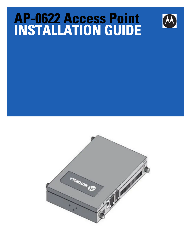 Page 1 de la notice Manuel utilisateur Zebra AP-0622