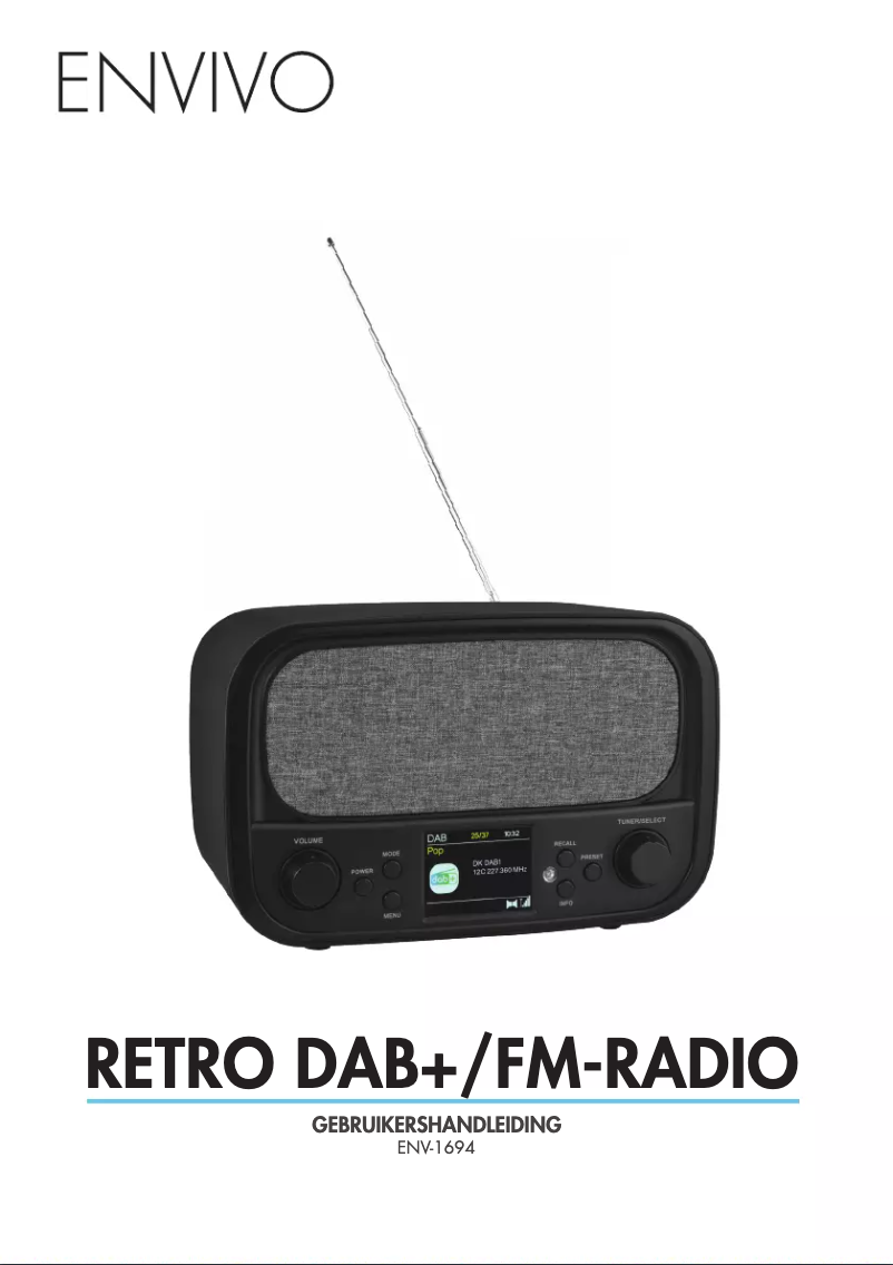 Page 1 de la notice Manuel utilisateur Envivo ENV-1694