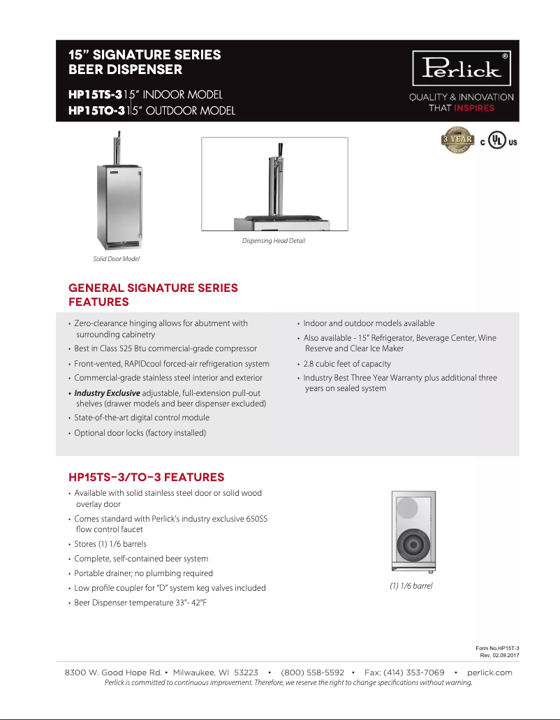 Image de la première page du manuel de l'appareil Signature Series HP15TS-3-1R