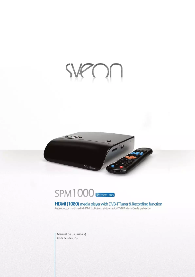 Page n°1 - Manuel utilisateur Sveon SPM1000