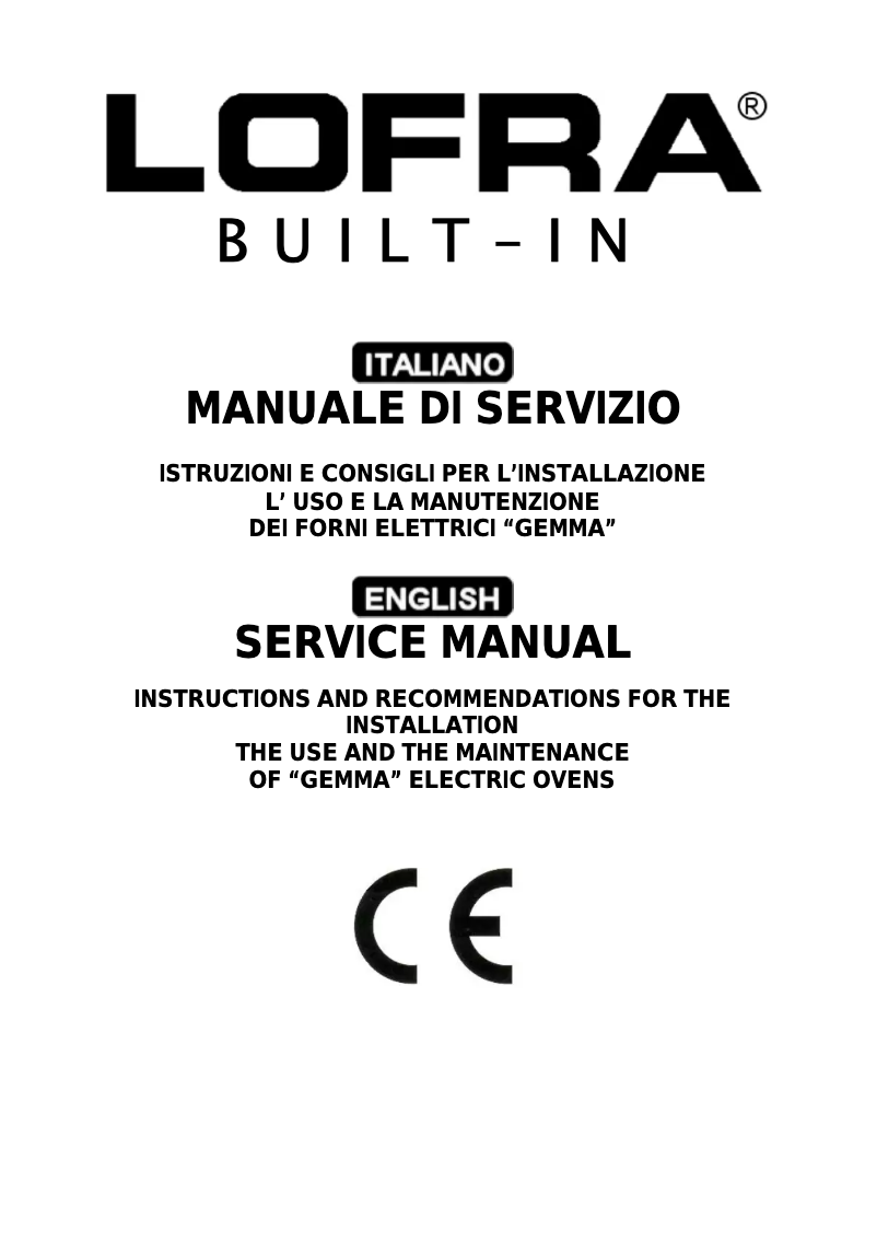 Page n°1 - Manuel utilisateur Lofra FQS6TEE