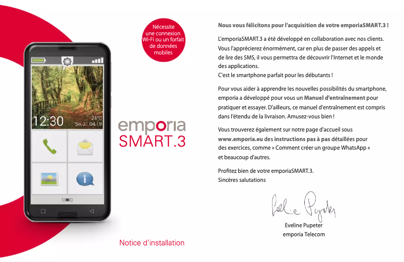 Page 1 de la notice Guide d'installation Emporia Smart.3