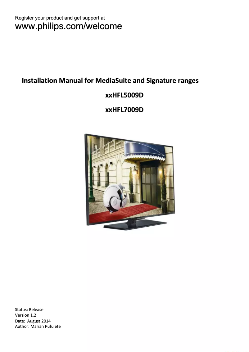 Image de la première page du manuel de l'appareil 40HFL5010L