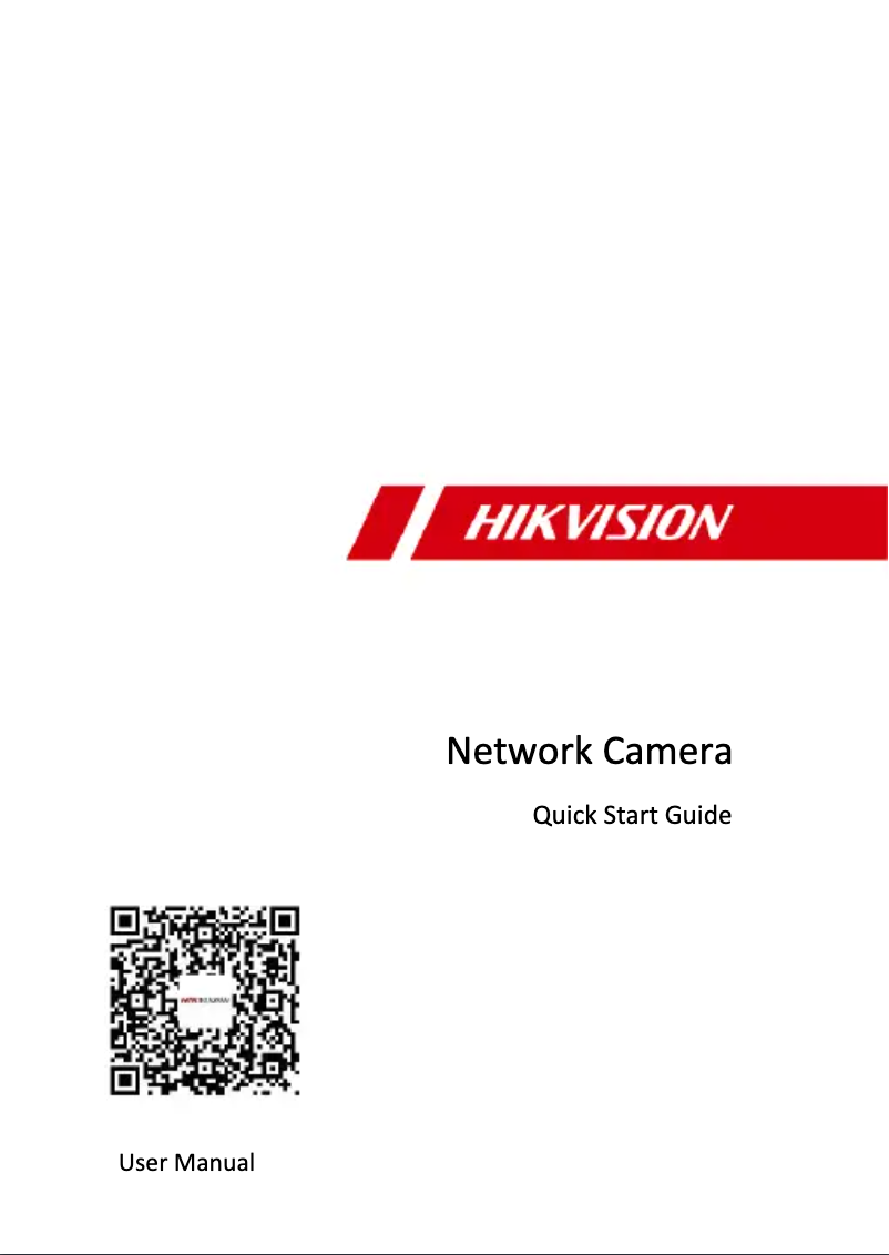 Page 1 de la notice Guide de démarrage rapide Hikvision DS-2CD2067G2-LU