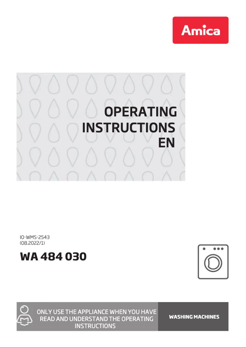 Page n°1 - Manuel utilisateur Amica WA 484 030