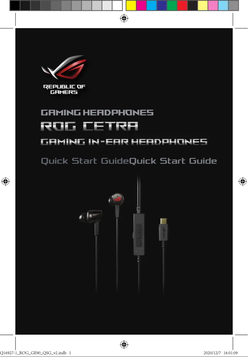 Page 1 de la notice Manuel utilisateur Asus ROG Cetra