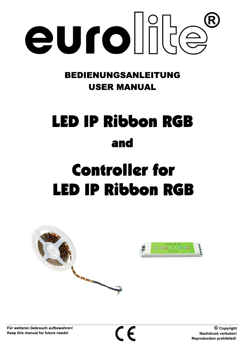 Page 1 de la notice Manuel utilisateur Eurolite LED IP Ribbon RGB