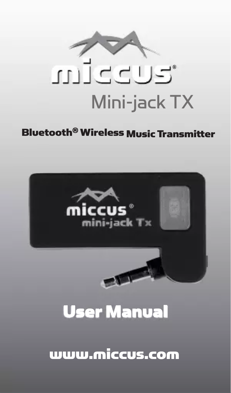 Page n°1 - Manuel utilisateur Miccus Mini-jack TX