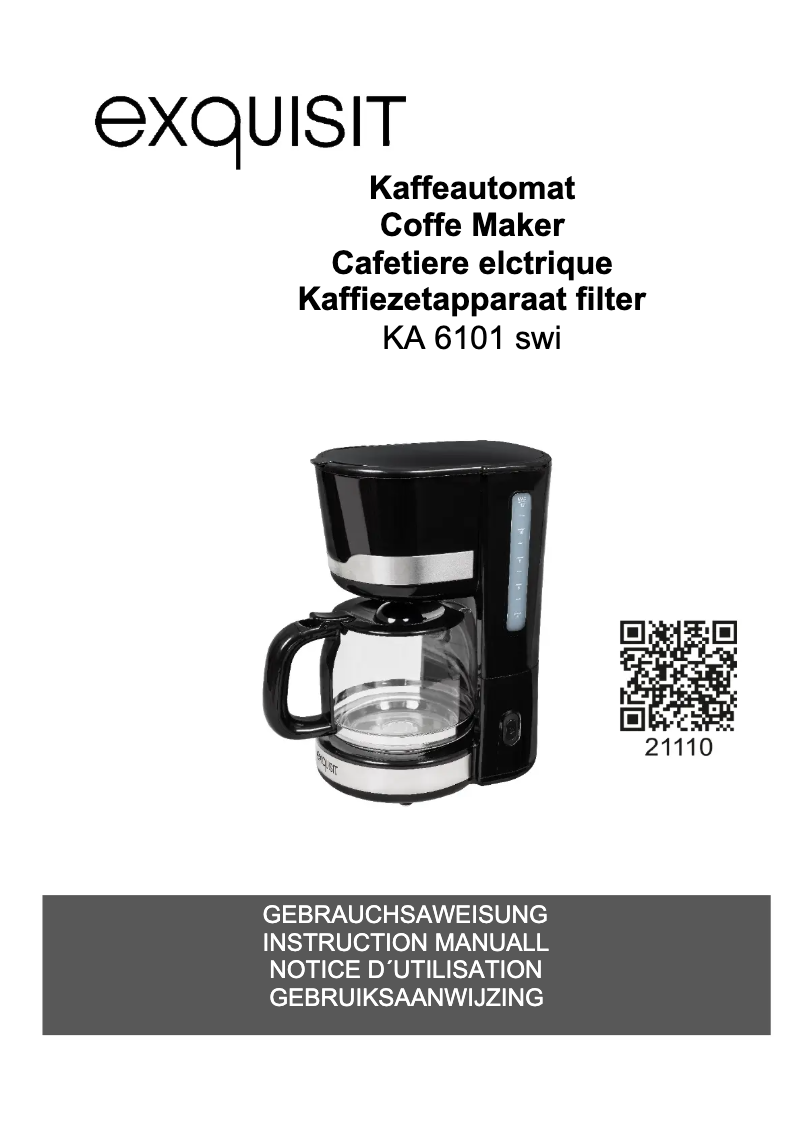 Page 1 de la notice Manuel utilisateur Exquisit KA 6101 swi