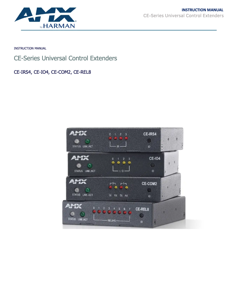 Page 1 de la notice Manuel utilisateur AMX CE-REL8