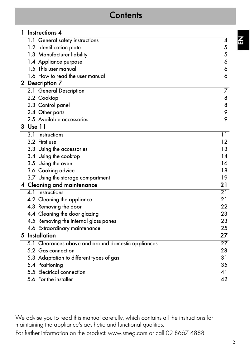 Página 1 del manual Manual de usuario Smeg CS9GVXA