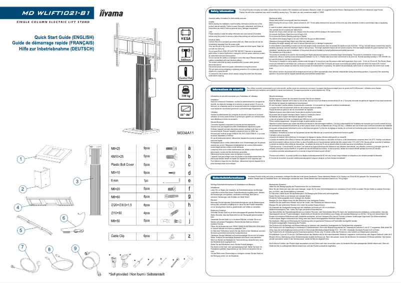 Page n°1 - Manuel utilisateur Iiyama MD WLIFT1021-B1
