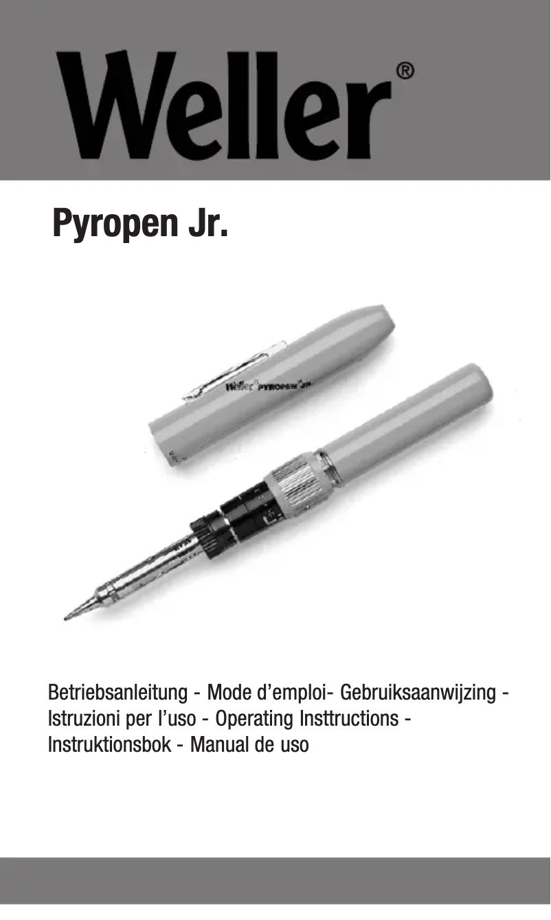 Page n°1 - Manuel utilisateur Weller Pyropen Jr.