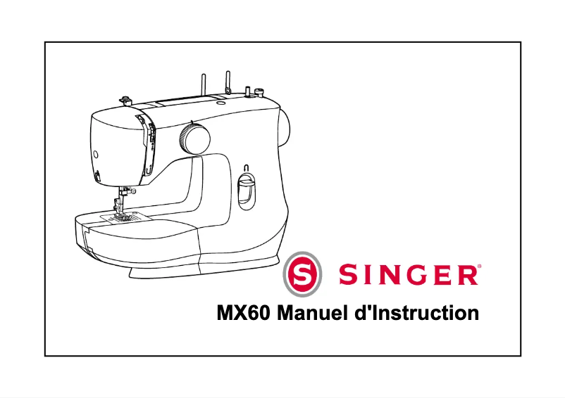 Page n°1 - Manuel utilisateur Singer MX60