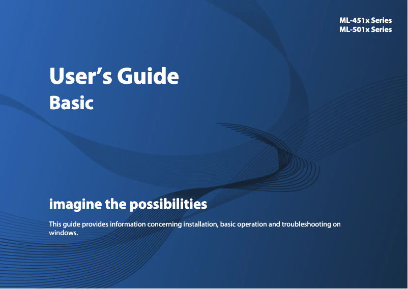 Page 1 de la notice Manuel utilisateur HP ML-5015ND