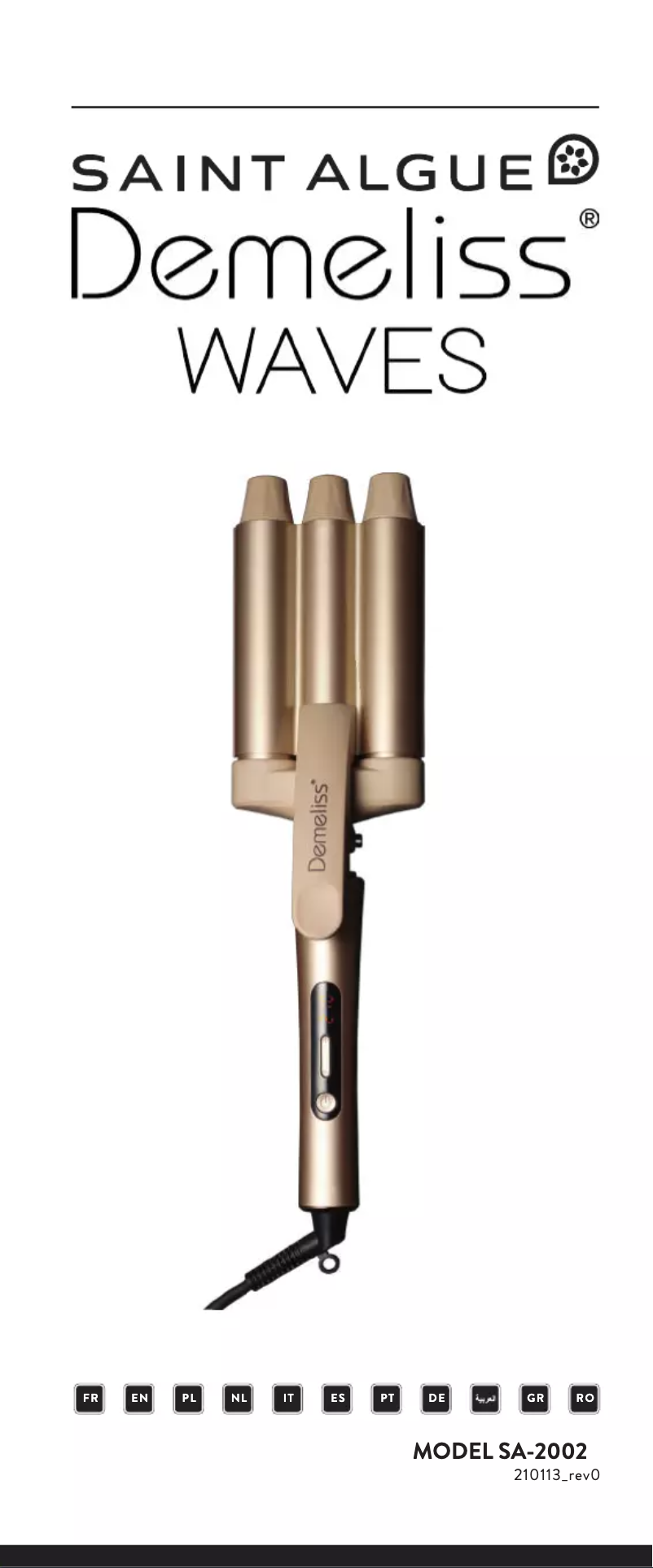 Página 1 del manual Manual de usuario Saint Algue Demeliss Waves SA-2002
