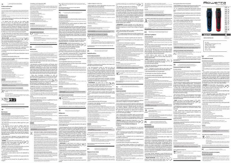 Página 1 del manual Manual de usuario Rowenta Selectium 14-in-1 TN9460