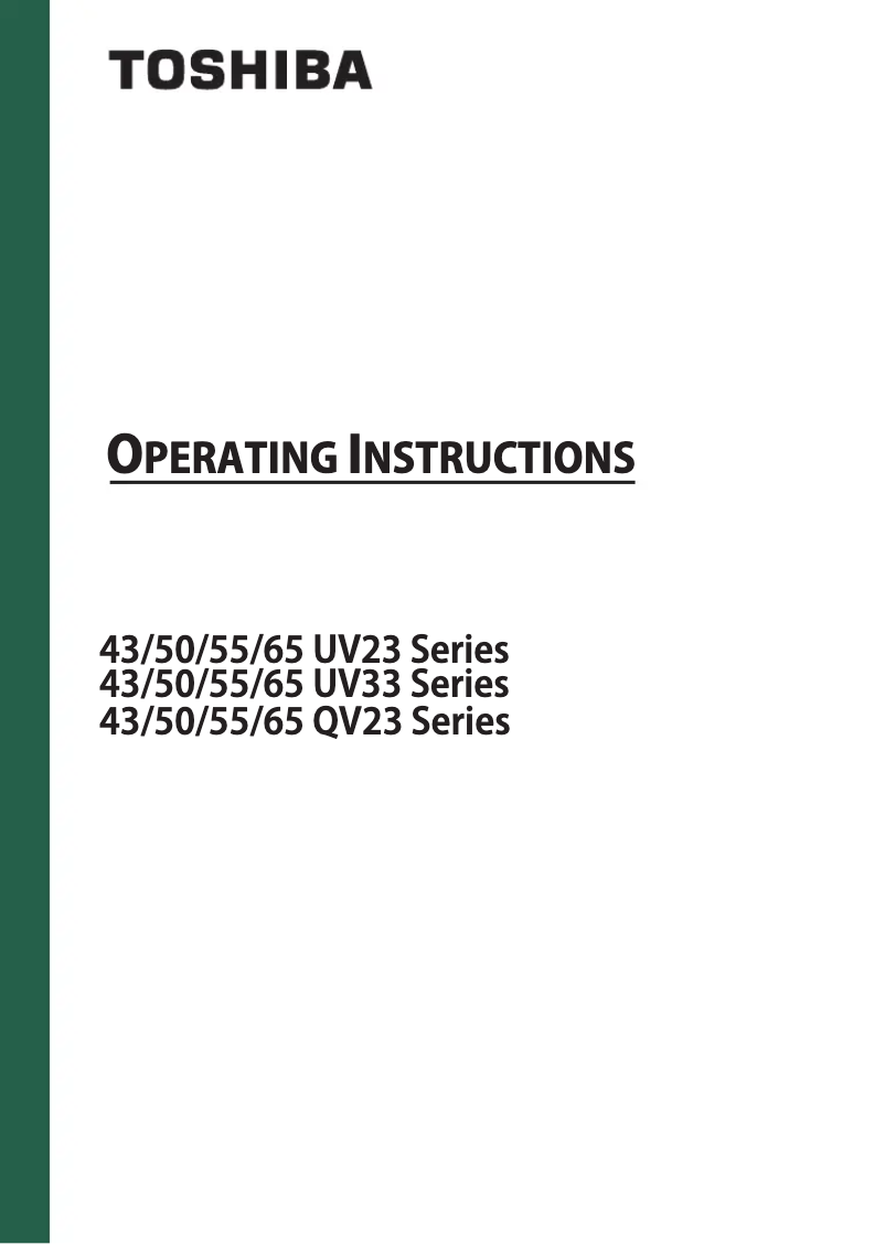 Page n°1 - Manuel utilisateur Toshiba 50UV3463DA