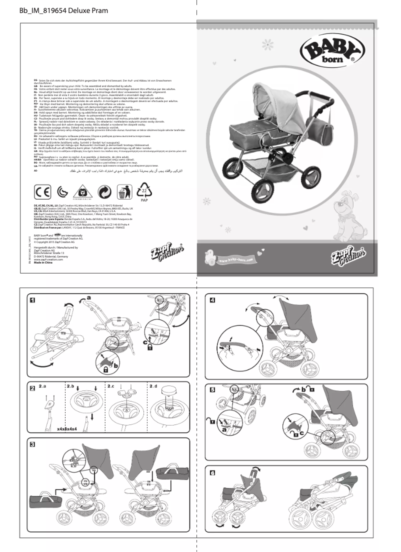 Page 1 de la notice Manuel utilisateur BABY born 821343