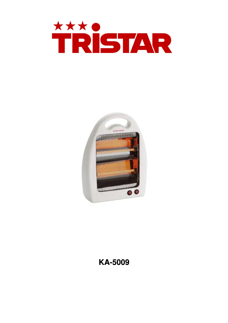 Page n°1 - Manuel utilisateur TriStar KA-5009