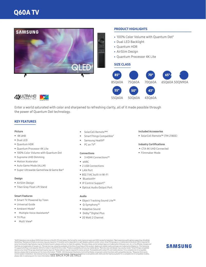 Image de la première page du manuel de l'appareil QN50Q60A