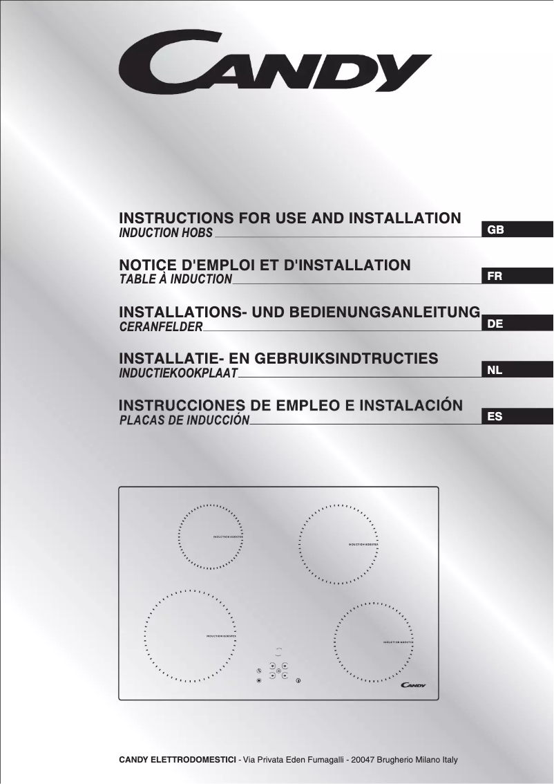 Page n°1 - Manuel utilisateur Candy PVI 740 N