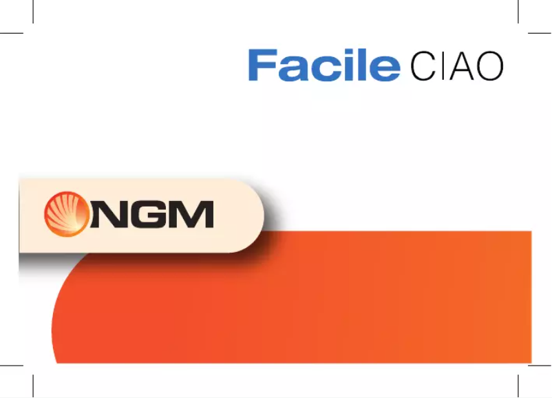 Page 1 de la notice Manuel utilisateur NGM Facile Ciao