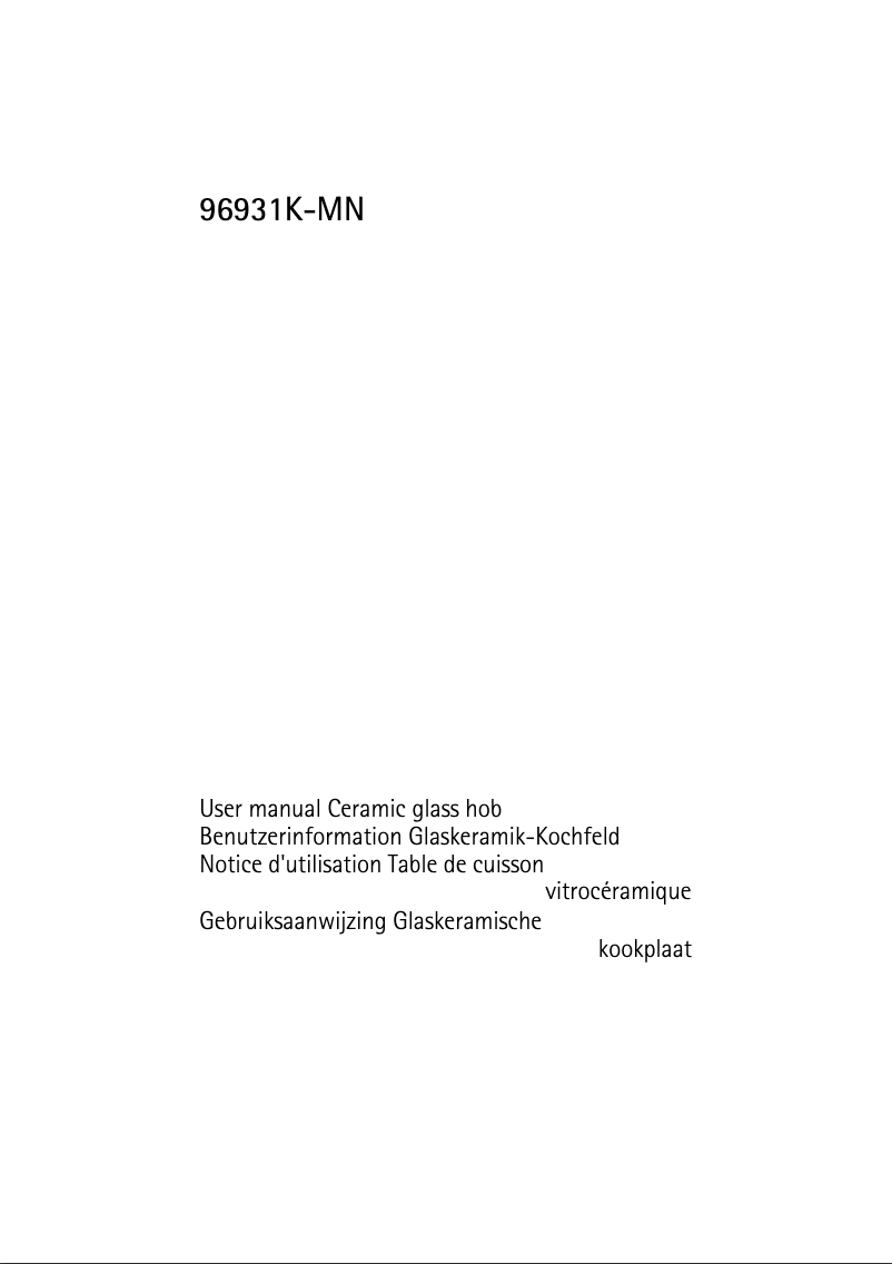 Image de la première page du manuel de l'appareil 96931K-MN