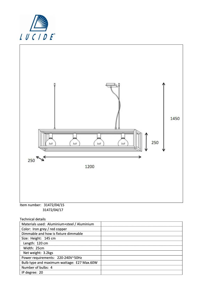 Image de la première page du manuel de l'appareil Oris 31472/04/15