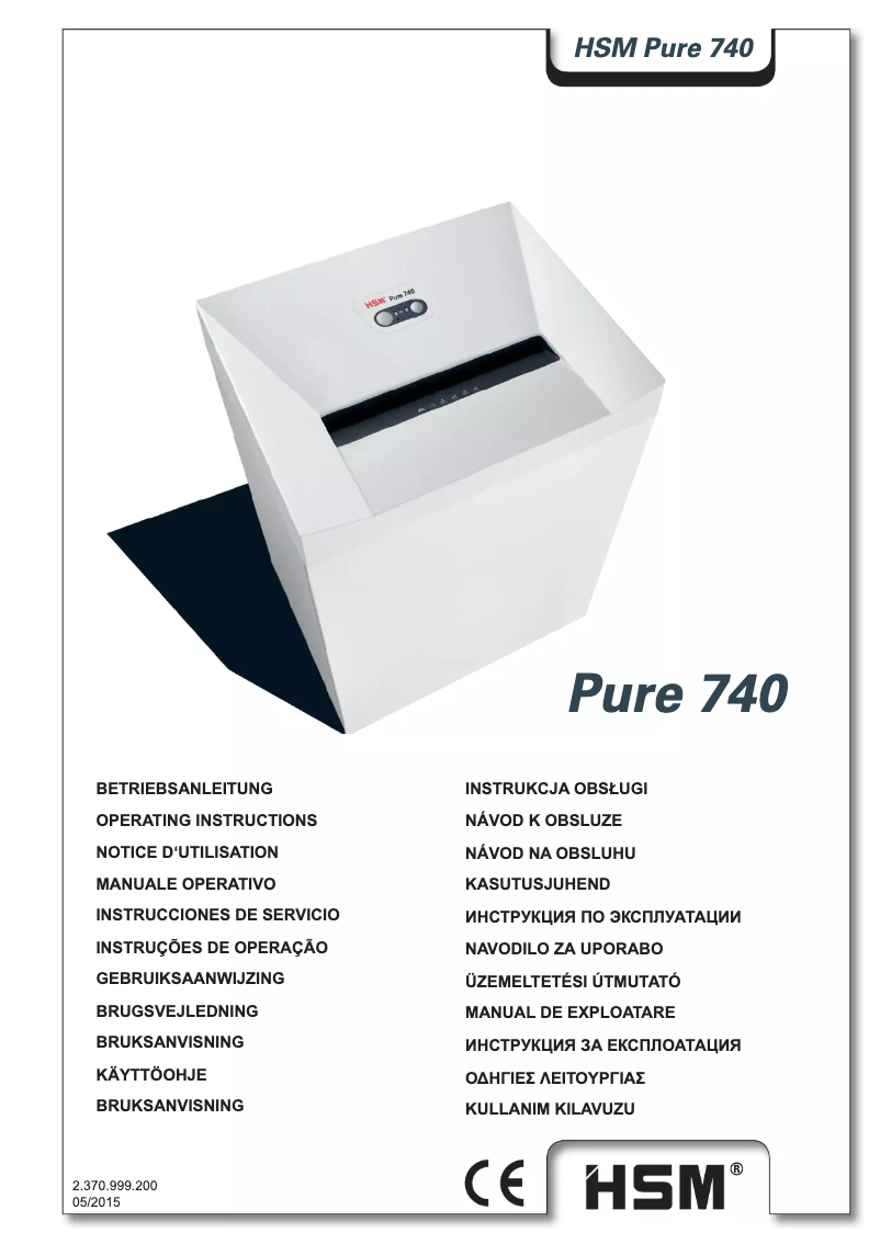 Page n°1 - Manuel utilisateur HSM Pure 740c