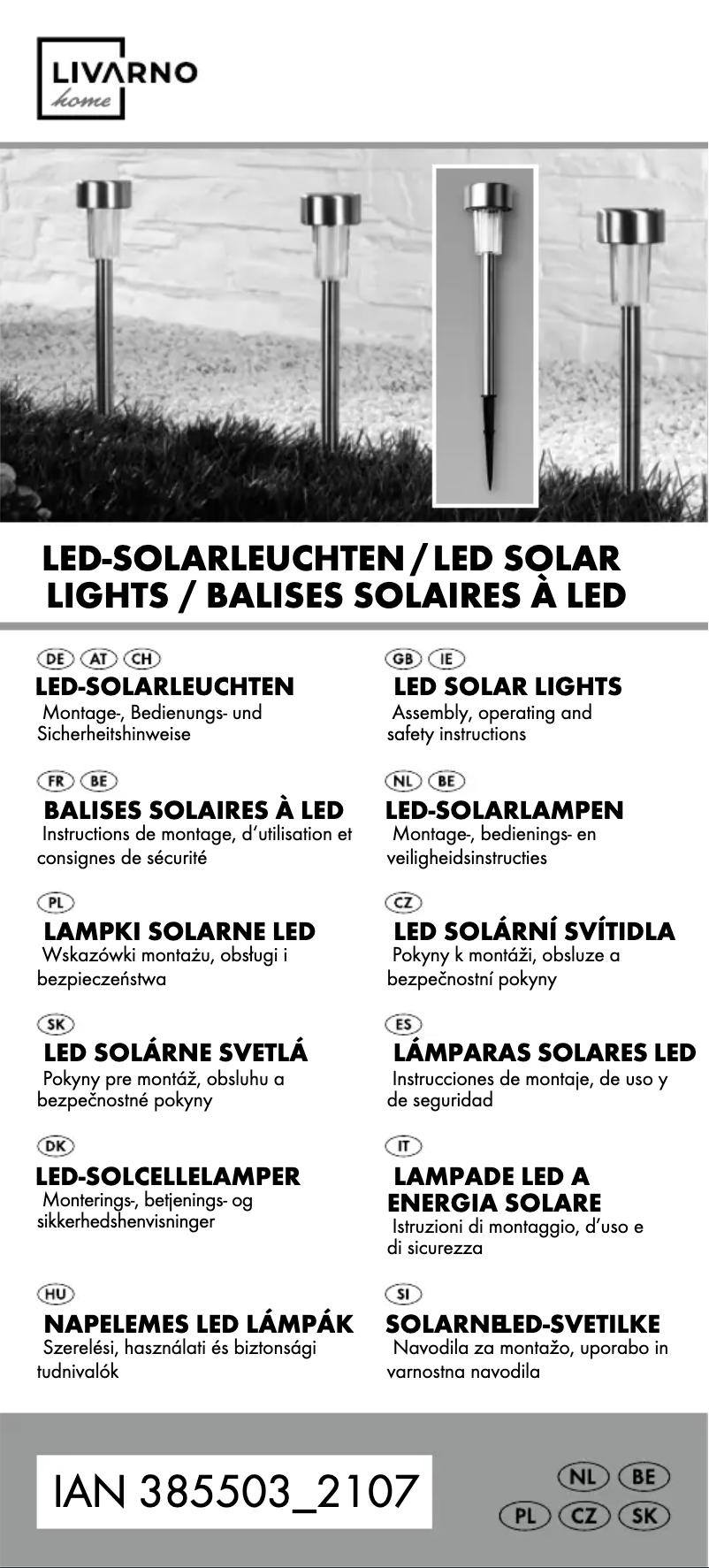 Page 1 de la notice Manuel utilisateur Livarno Lux HG07458