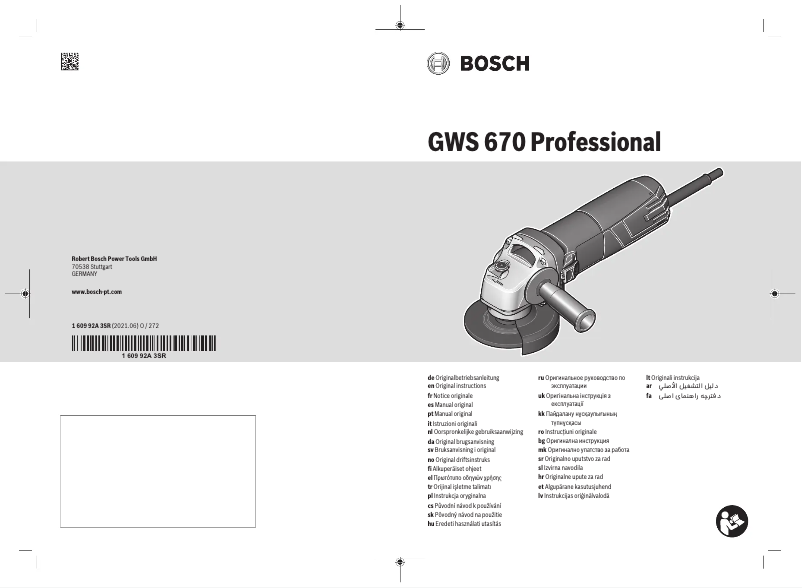 Page 1 of the manual User Manual Bosch GWS 670 Professional
