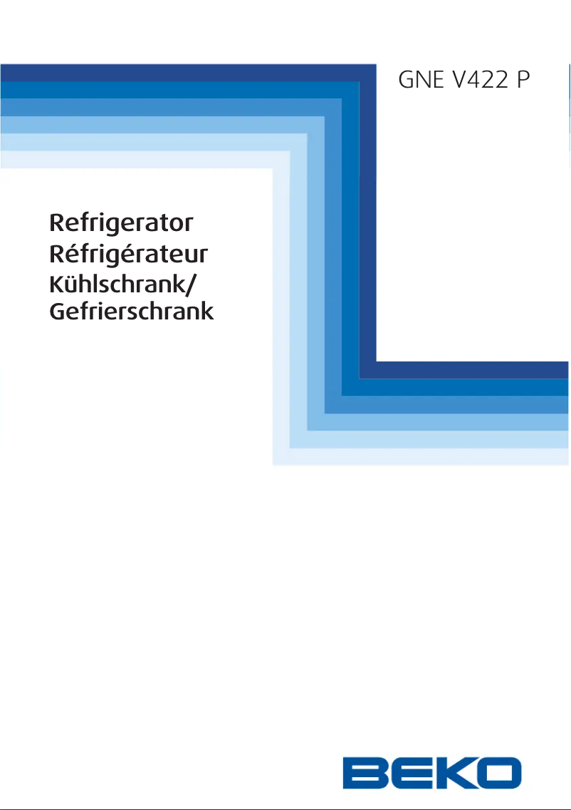 Page 1 de la notice Manuel utilisateur Beko GNE V422P