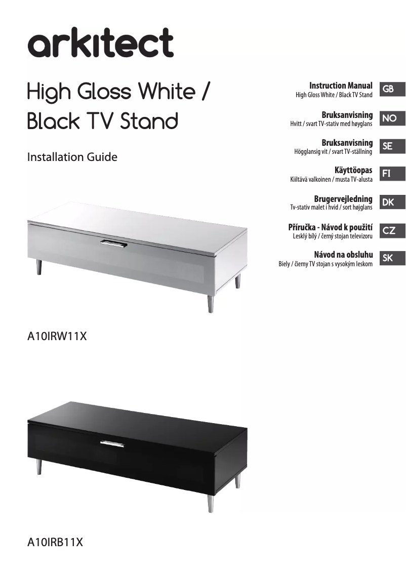 Page 1 de la notice Manuel utilisateur Arkitect A10IRB11X