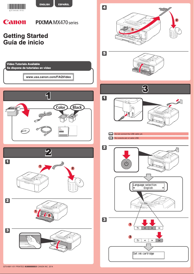 Page 1 de la notice Manuel utilisateur Canon Pixma MX479