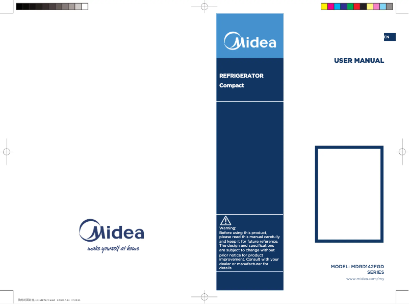 Page n°1 - Manuel utilisateur Midea MDRD142FGD