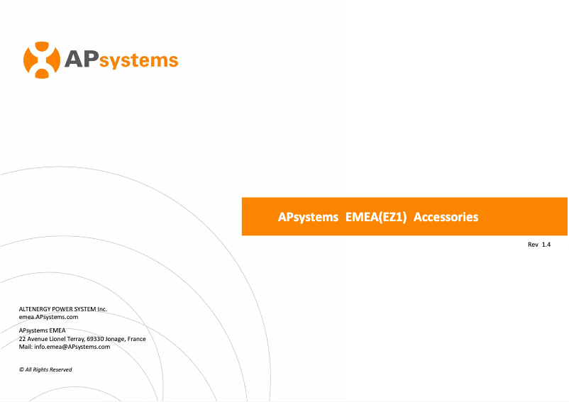 Page n°1 - Guide d'installation APsystems EZ1