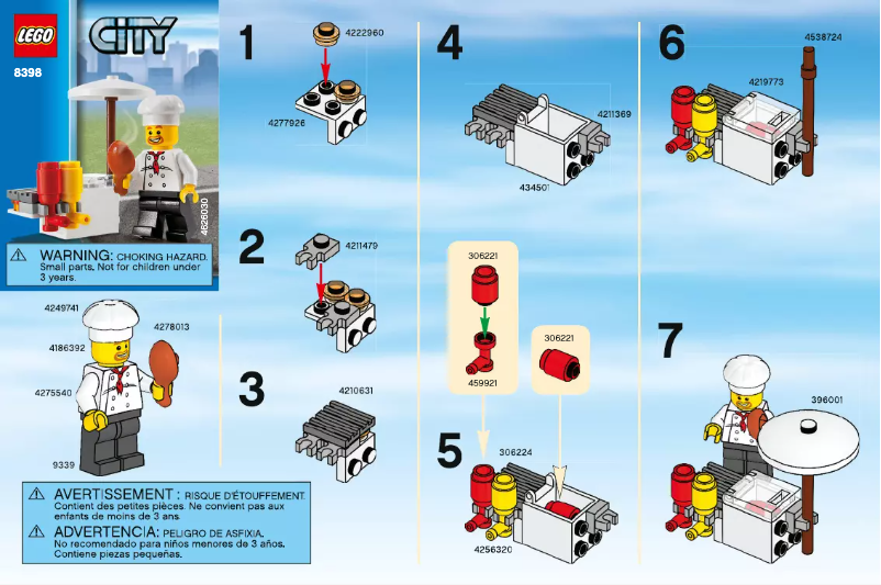 Page 1 de la notice Manuel utilisateur Lego City 8398
